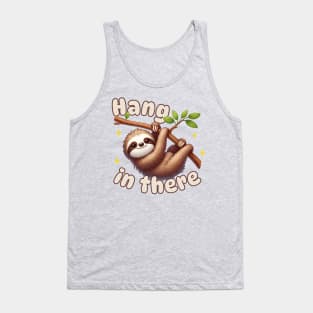 Hang In There Sloth Pun Tank Top